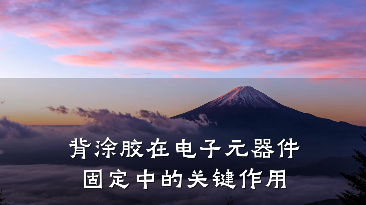 背涂胶在电子元器件固定中的关键作用