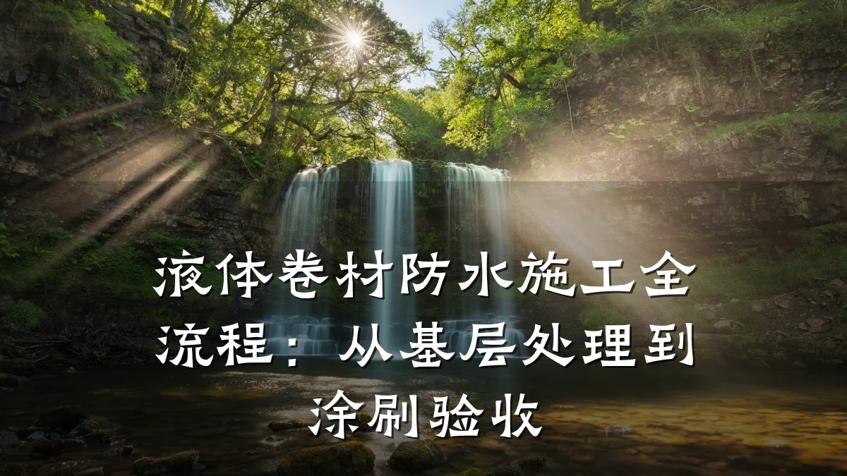 液体卷材防水施工全流程:从基层处理到涂刷验收
