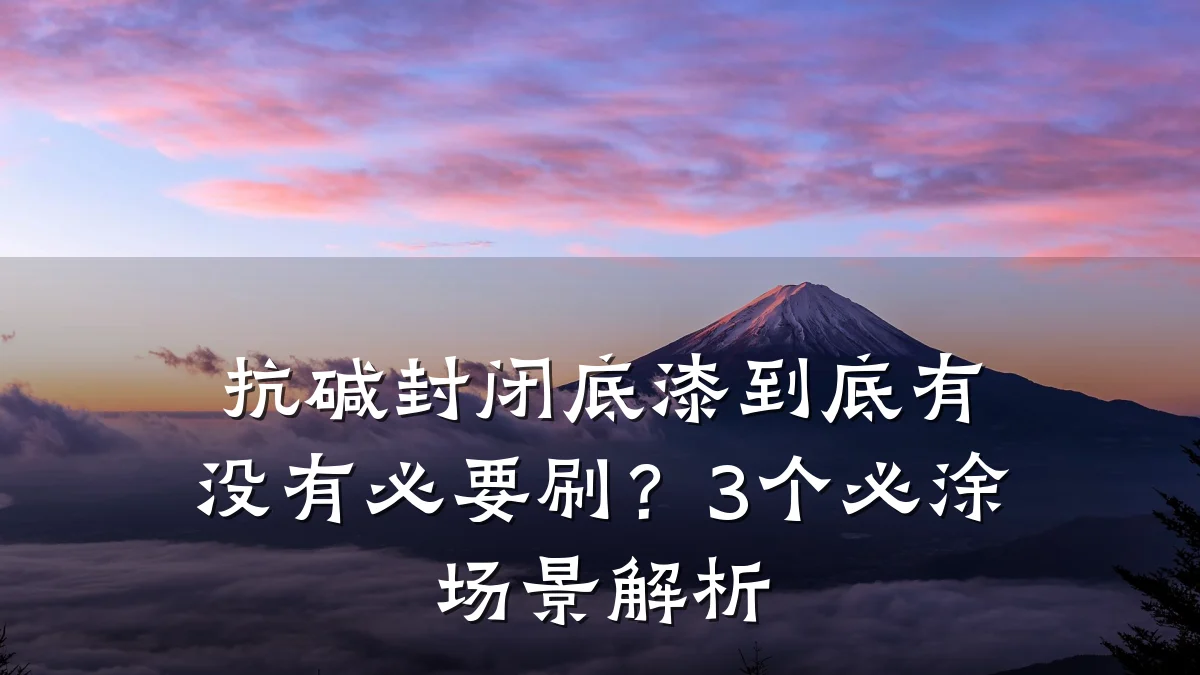 抗碱封闭底漆到底有没有必要刷?3个必涂场景解析
