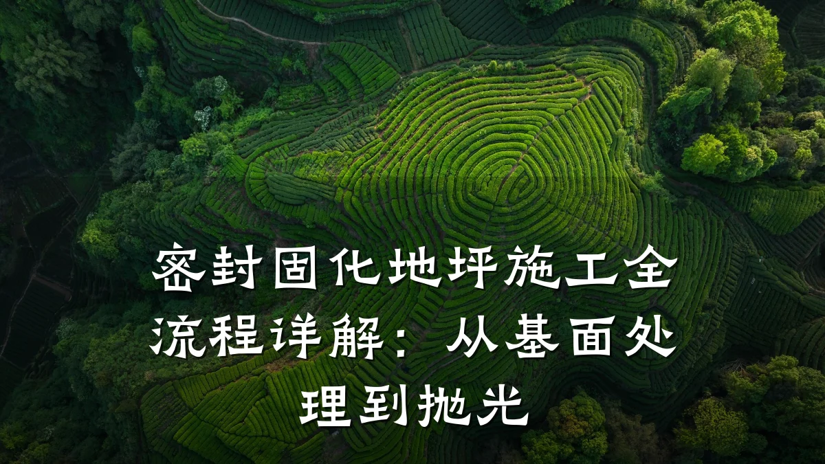 密封固化地坪施工全流程详解:从基面处理到抛光