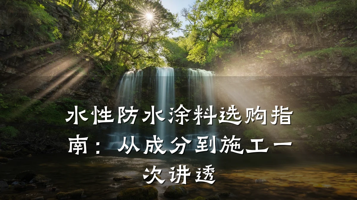 水性防水涂料选购指南:从成分到施工一次讲透
