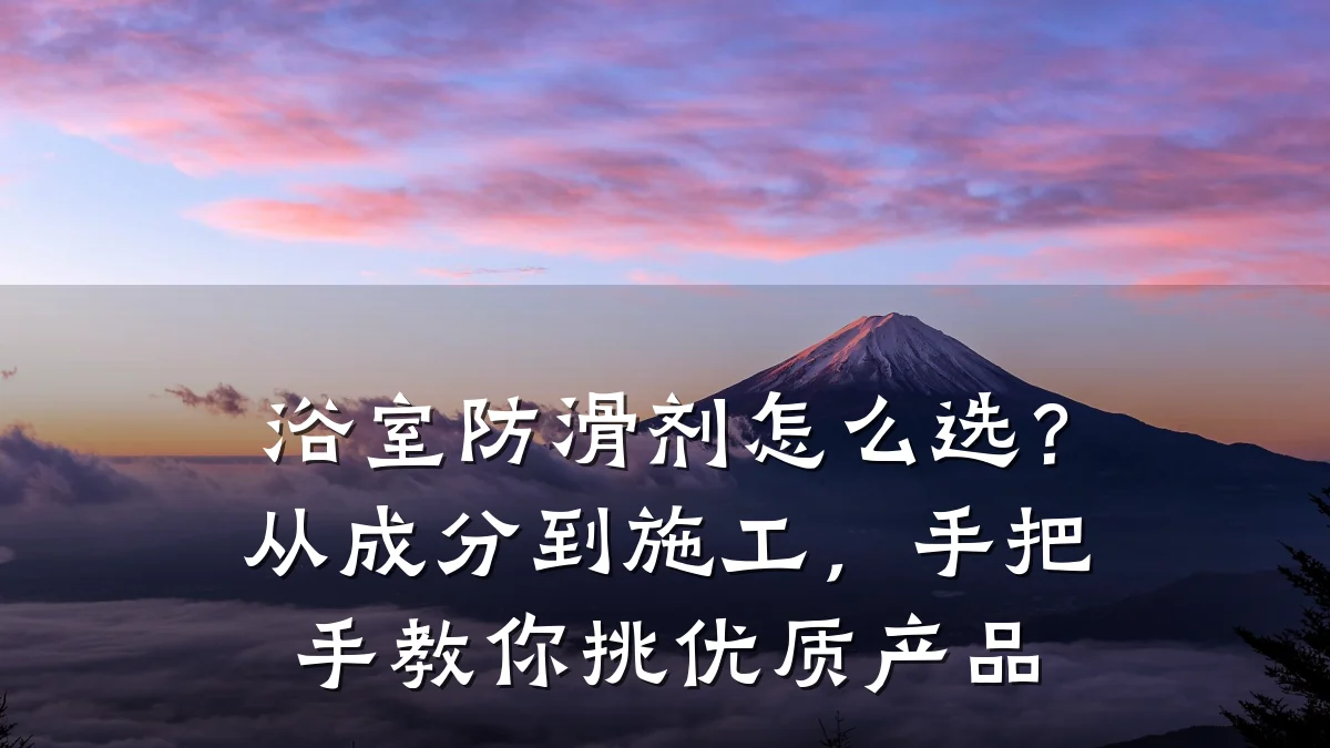 浴室防滑剂怎么选?从成分到施工,手把手教你挑优质产品