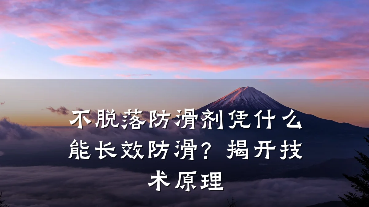 不脱落防滑剂凭什么能长效防滑?揭开技术原理