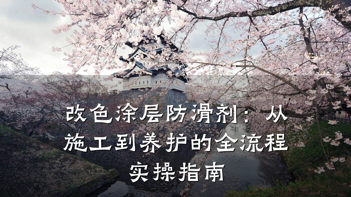 改色涂层防滑剂:从施工到养护的全流程实操指南