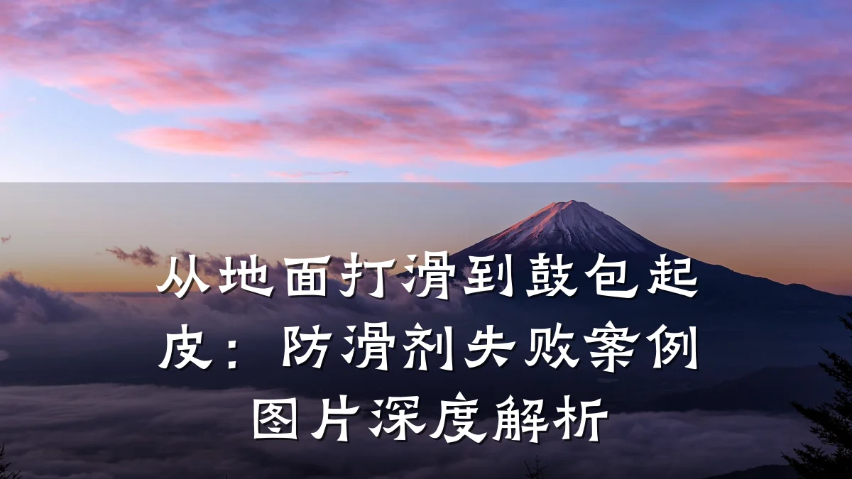 从地面打滑到鼓包起皮:防滑剂失败案例图片深度解析
