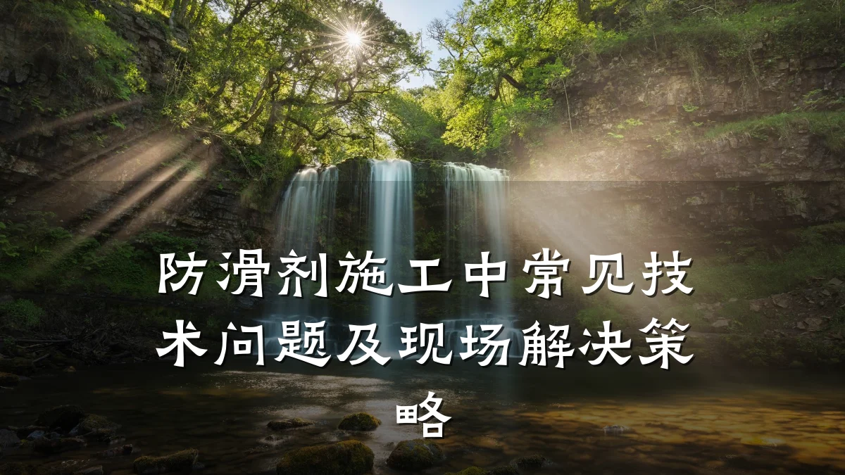 防滑剂施工中常见技术问题及现场解决策略