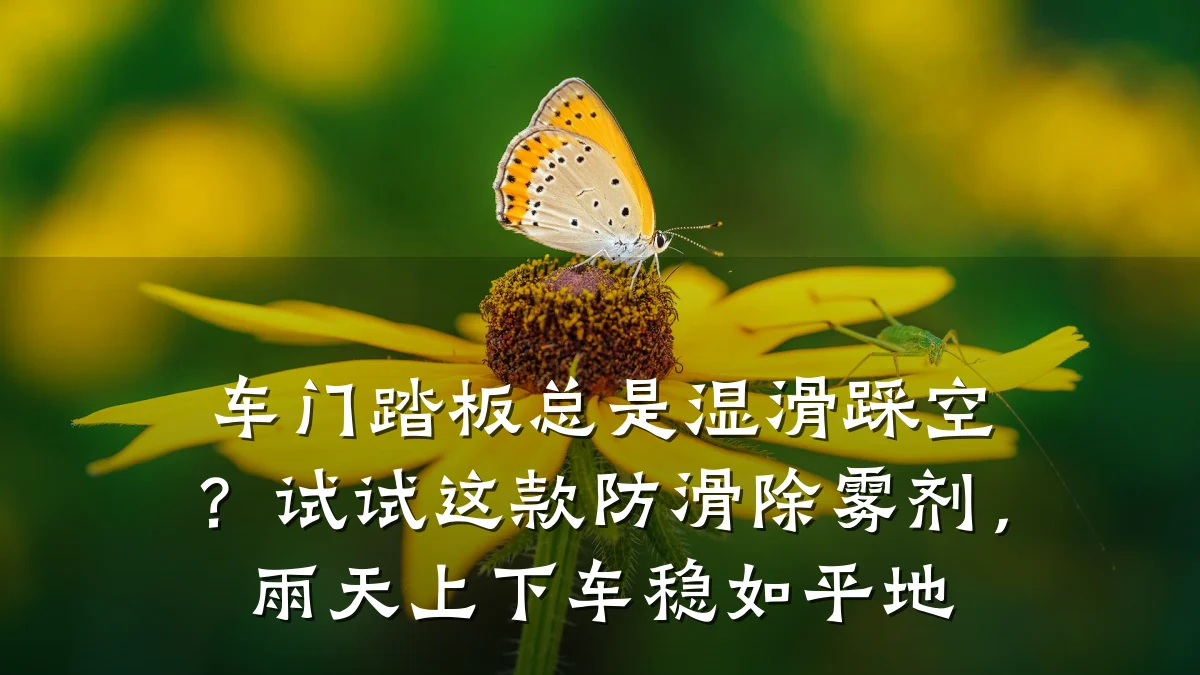 车门踏板总是湿滑踩空?试试这款防滑除雾剂,雨天上下车稳如平地