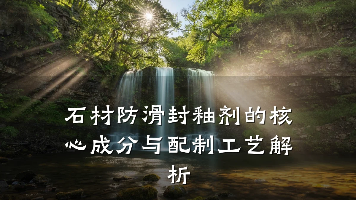 石材防滑封釉剂的核心成分与配制工艺解析
