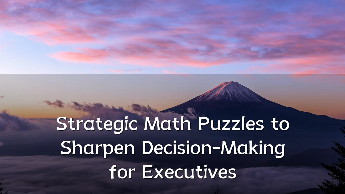 Strategic Math Puzzles to Sharpen Decision-Making for Executives