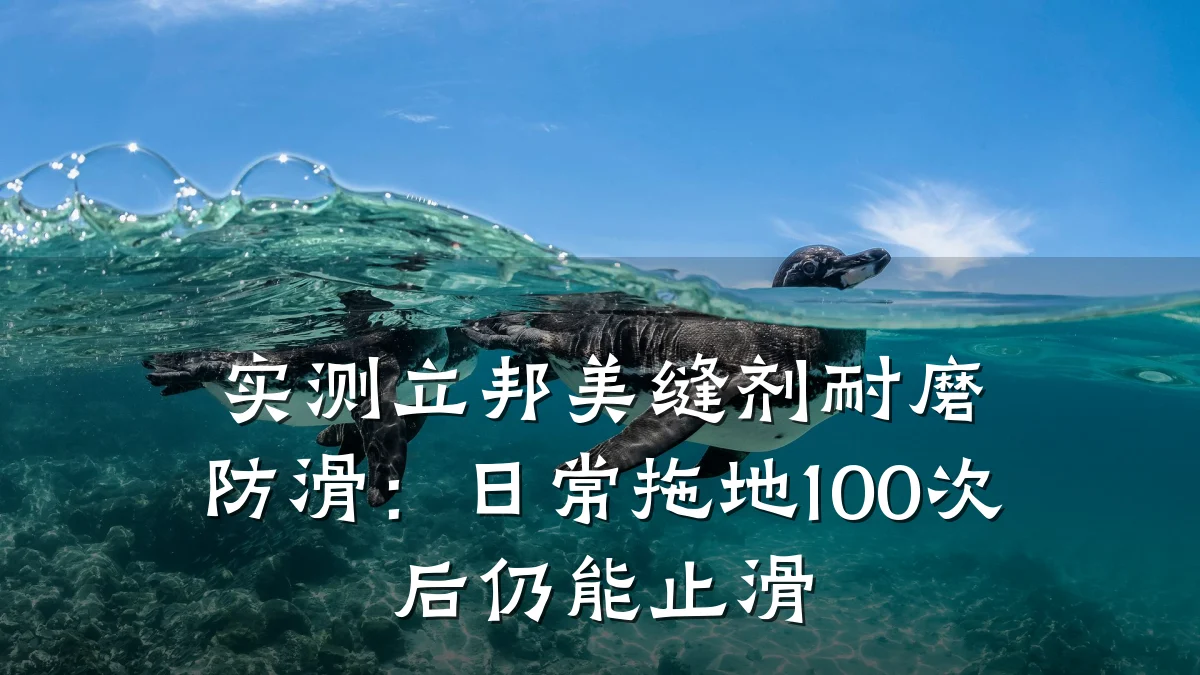 实测立邦美缝剂耐磨防滑:日常拖地100次后仍能止滑