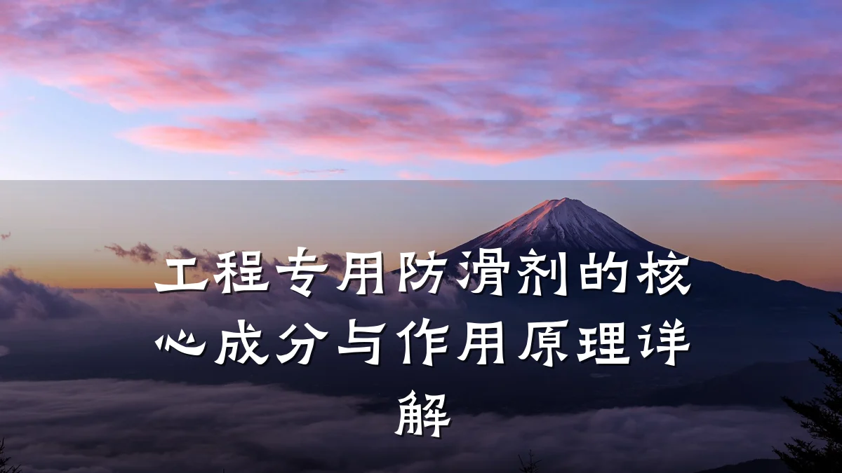 工程专用防滑剂的核心成分与作用原理详解